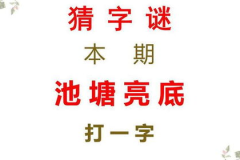 池塘亮底打一字谜底,探寻汉字奥秘的智慧之旅